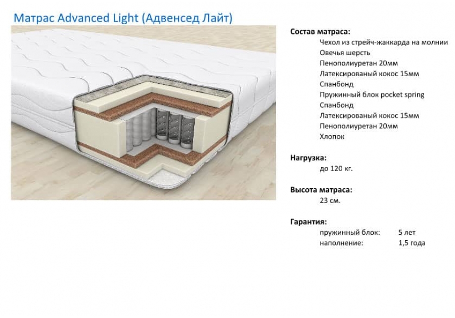 Матрац Advanced Light Bravo