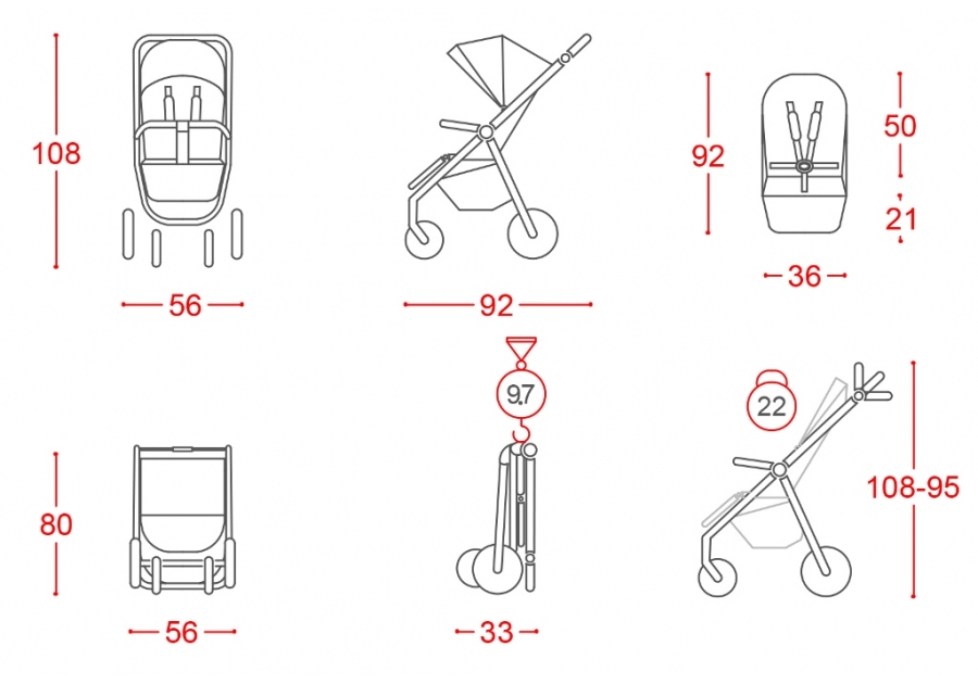 Carrello Bravo CRL-8512 - прогулочная коляска