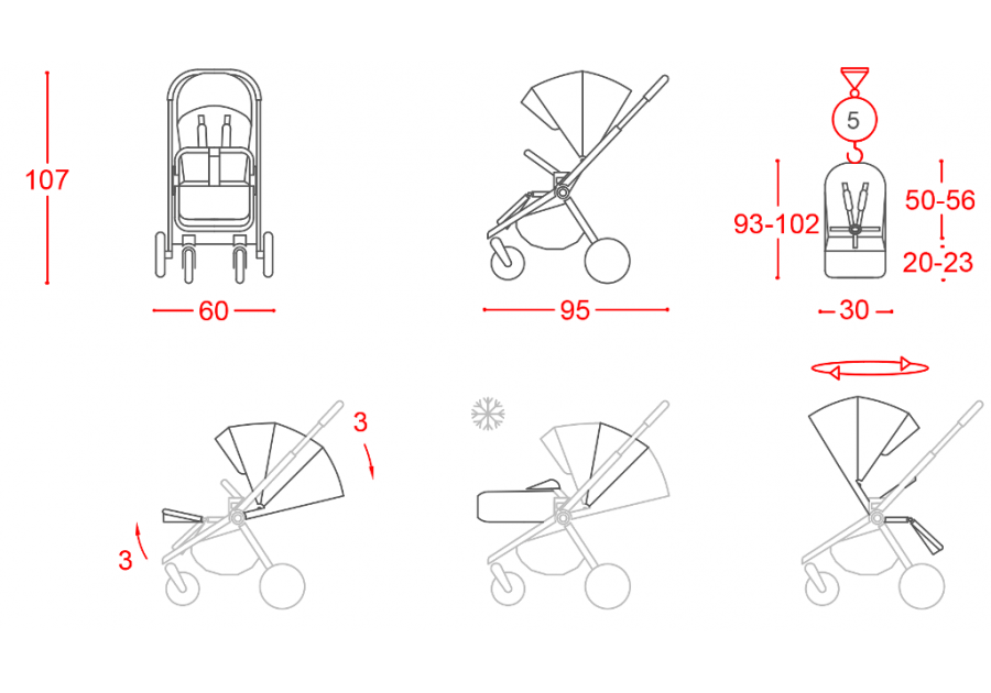 Carrello Ultimo CRL-6511 2в1 - универсальная детская коляска