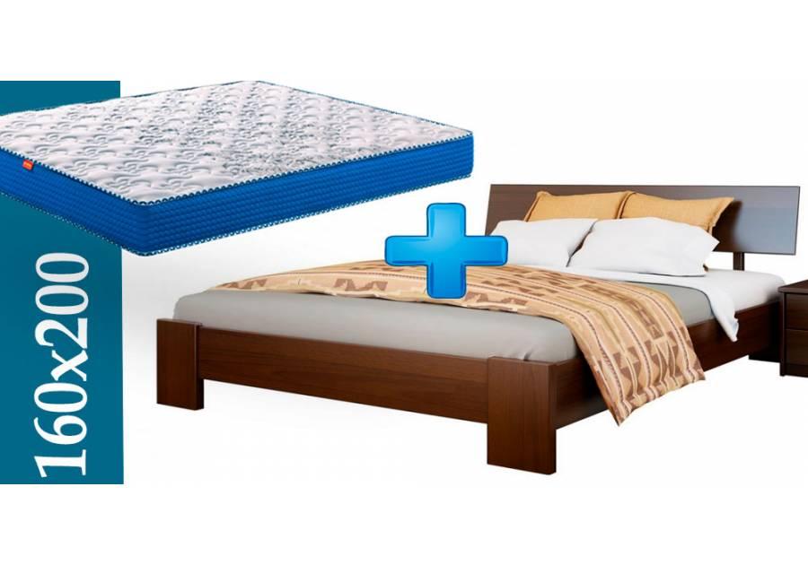 Ліжко Титан Естелла щит 160х200 з матрацом