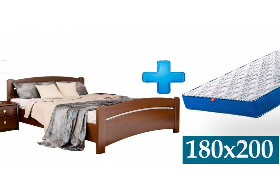 Ліжко Венеція Естелла щит 180х200 з матрацом