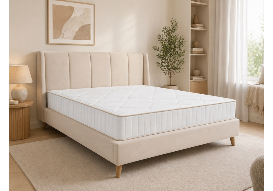 Матрац Ерго Люкс Fabrikum - безпружинний двосторонній з Memory Foam, різна жорсткість, високий 22 см