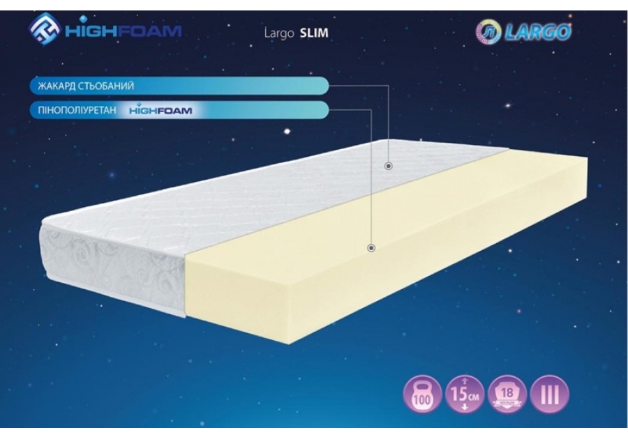 Матрас Largo Slim Highfoam