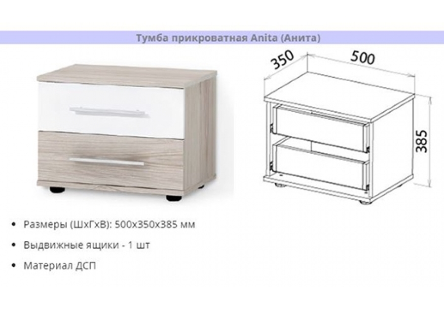 Спальня Anita (Анита) Комплект 2 Luxe Studio