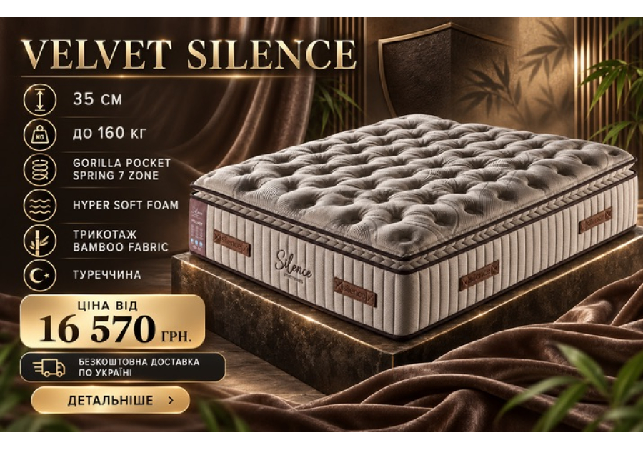 Матрас Velvet Silence, высокий матрас 35 см, для снятия давления и поддержки, до 160 кг, бесплатная доставка