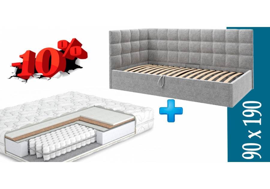 Комплект ліжко Леон з механізмом + матрац Матролюкс